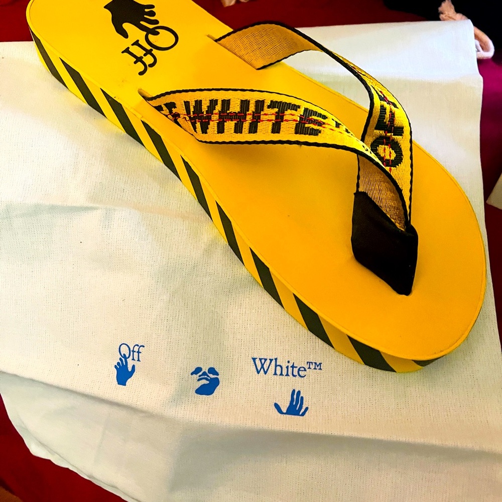 Industrial Belt Flip-flops Off-White Mens Size 45 (US 12)